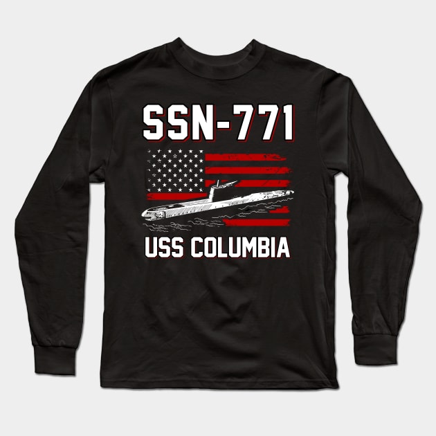 SSN-771 USS Columbia T-Shirt Long Sleeve T-Shirt by Zone32